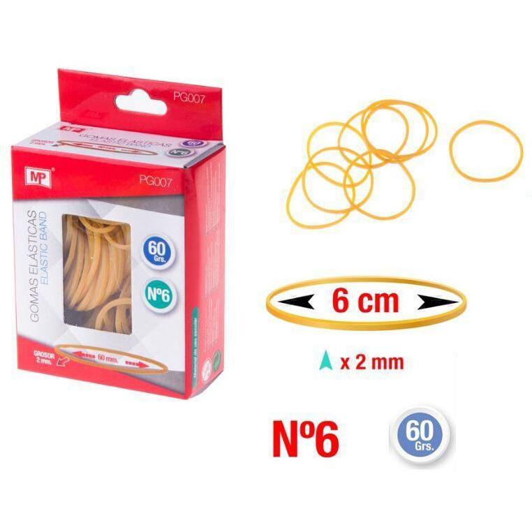 Gomas elásticas 60g 60x2mm N6 - MP